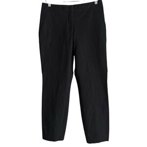 Lafayette 148 New York Essex Pant Black Slim Ankle Trousers Quiet Luxury Size 4